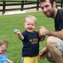 Dad & the twins <br />At Maypine Farms!